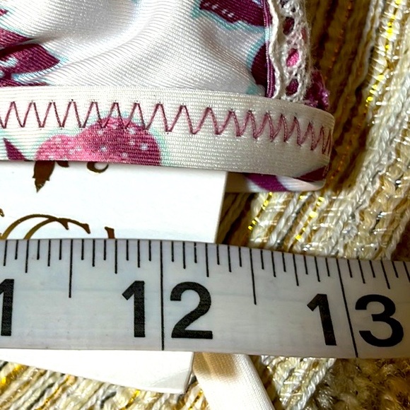 NWT M/XL BECCA designer bikini mulberry reversible white pink halter tanga 2 set - Picture 10 of 15